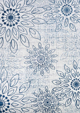 Couristan CALINDA Blue 2'0" X 3'0" Area Rug 51750758020030T 807-125687