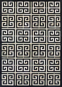 Couristan CHALET Black Rectangle 2x4 ft Hand Crafted Carpet 125931