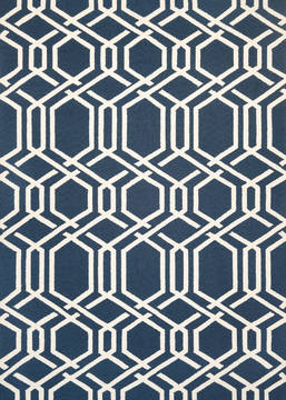Couristan COVINGTON Blue Rectangle 4x6 ft Polypropylene Carpet 126161