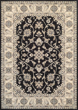 Couristan EVEREST Black Rectangle 5x8 ft Polypropylene Carpet 126710