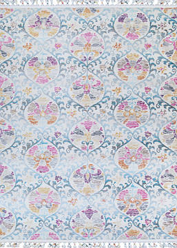 Couristan EVOLUTION Blue Rectangle 10x13 ft Polypropylene Carpet 126730