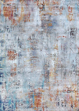Couristan GYPSY Blue Rectangle 5x8 ft Polypropylene Carpet 126819