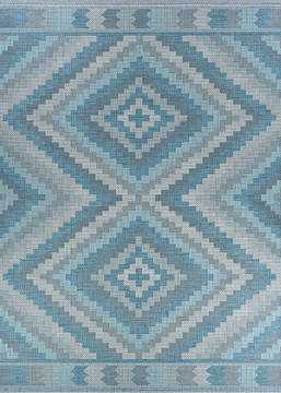 Couristan HARPER Blue Rectangle 5x8 ft Polypropylene Carpet 126858