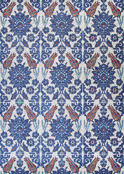 Couristan SEVILLA Blue Rectangle 9x13 ft Polyester Carpet 126911