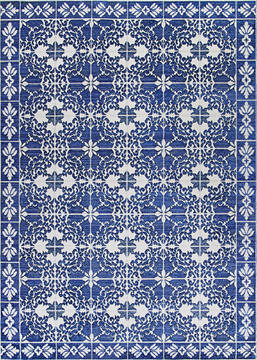Couristan SEVILLA Blue Rectangle 6x9 ft Polyester Carpet 126925
