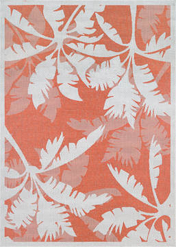 Couristan MONACO Orange Rectangle 2x4 ft Polypropylene Carpet 127184