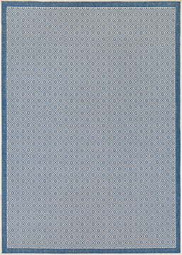 Couristan MONACO Blue Rectangle 6x9 ft Polypropylene Carpet 127334