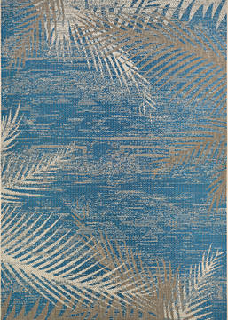 Couristan MONACO Blue Rectangle 2x4 ft Polypropylene Carpet 127409