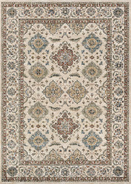 Couristan MONARCH Beige Rectangle 5x8 ft Polypropylene Carpet 127439