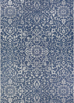Couristan MONTE CARLO Blue Rectangle 3x5 ft Polypropylene Carpet 127487