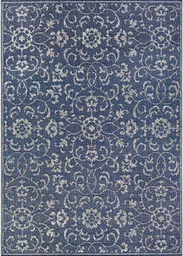 Couristan MONTE CARLO Blue Rectangle 3x5 ft Polypropylene Carpet 127503