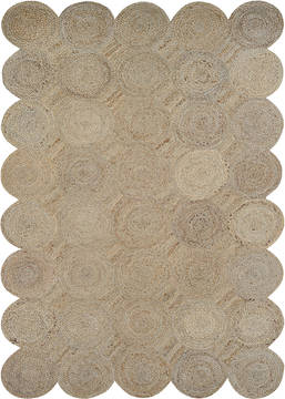 Couristan NATURES ELEMENTS Beige Rectangle 8x11 ft Cotton and Jute Carpet 127567