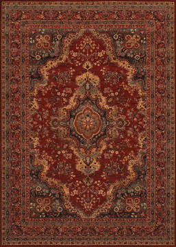 Couristan OLD WORLD CLASSIC Red Rectangle 4x6 ft Power Loomed Carpet 127623