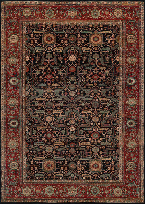 Couristan OLD WORLD CLASSIC Black Runner 22 X 811 Area Rug 43480500022811U 807-127658 Image 0