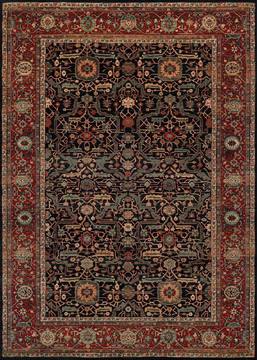 Couristan OLD WORLD CLASSIC Black Runner 2'2" X 8'11" Area Rug 43480500022811U 807-127658