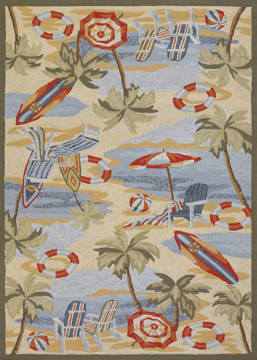 Couristan OUTDOOR ESCAPE Multicolor 56 X 80 Area Rug 21247025056080T 807-127691 Image 0