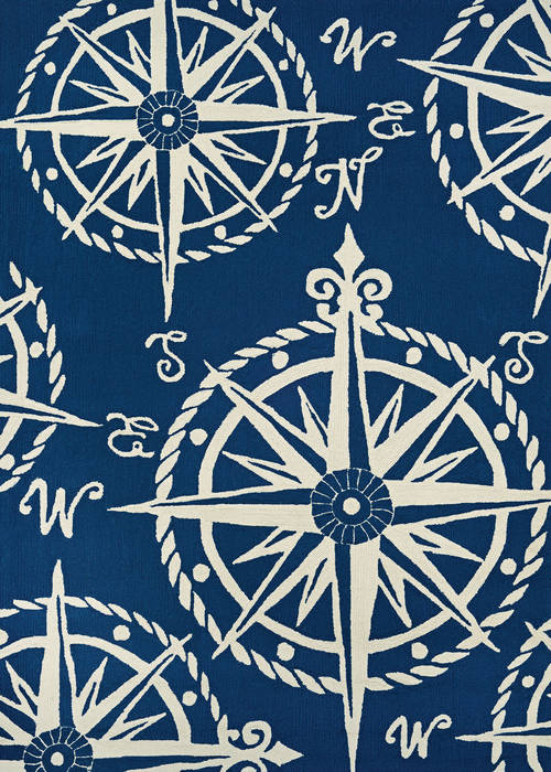 Couristan OUTDOOR ESCAPE Blue 56 X 80 Area Rug 42944191056080T 807-127697 Image 0