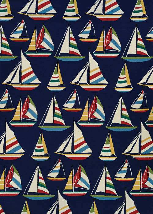 Couristan OUTDOOR ESCAPE Blue 80 X 110 Area Rug 68568252080110T 807-127735 Image 0