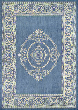 Couristan RECIFE Blue Rectangle 3x5 ft Polypropylene Carpet 127855