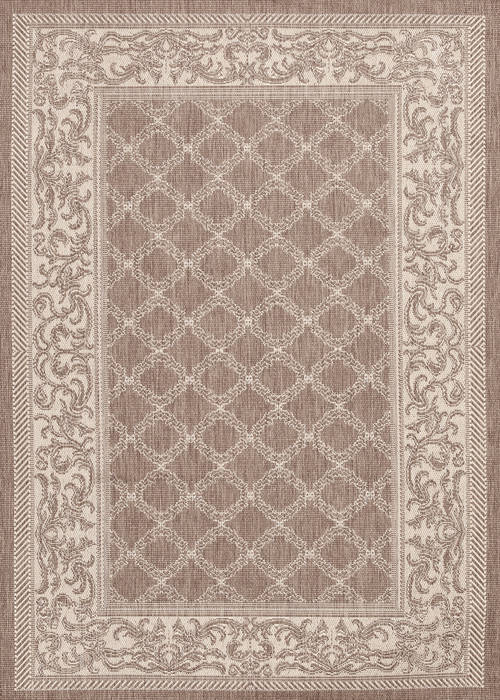 Couristan Recife Brown Rectangle 7x10 Ft Polypropylene Carpet 128005 Sku 128005