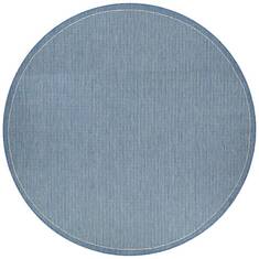 Couristan RECIFE Blue Round 7 to 8 ft Polypropylene Carpet 128110