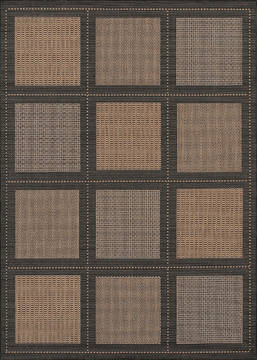 Couristan RECIFE Brown Round 7 to 8 ft Polypropylene Carpet 128265