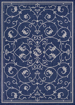 Couristan RECIFE Blue Rectangle 3x5 ft Polypropylene Carpet 128355