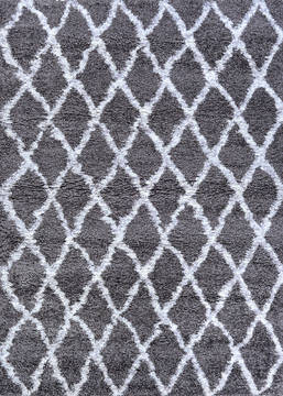 Couristan URBAN SHAG Grey Rectangle 9x12 ft Polypropylene Carpet 128701
