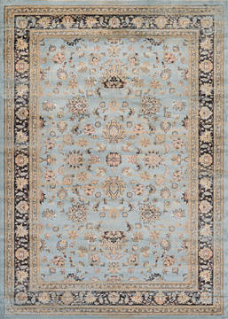 Couristan ZAHARA Blue Rectangle 9x12 ft Polypropylene Carpet 128794