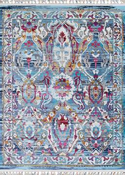 Couristan EVOLUTION Blue Rectangle 10x13 ft Polypropylene Carpet 129020