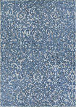 Couristan MARSEILLE Blue Rectangle 5x8 ft Polypropylene Carpet 129066