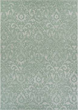 Couristan MARSEILLE Green Rectangle 2x4 ft Polypropylene Carpet 129101