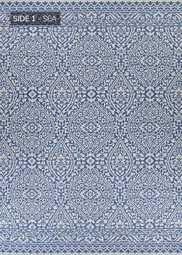 Couristan OUTDURABLE Blue Runner 2'3" X 11'9" Area Rug R209SEDN023119U 807-129166