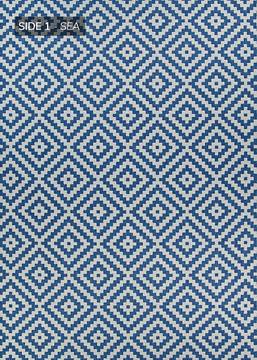 Couristan OUTDURABLE Blue Runner 2'3" X 11'9" Area Rug R205SEDN023119U 807-129174