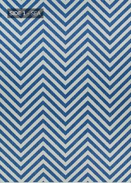 Couristan OUTDURABLE Blue Rectangle 3x5 ft Polypropylene Carpet 129190