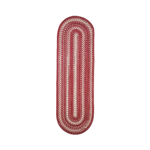 Homespice Ultra Durable Braided Rug Red Oval 110 X 60 Area Rug 328304 816-129214 Image 0