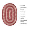Homespice Ultra Durable Braided Rug Red Oval 110 X 60 Area Rug 328304 816-129214 Thumb 2