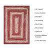 Homespice Ultra Durable Braided Rug Red Oval 110 X 60 Area Rug 328304 816-129214 Thumb 3