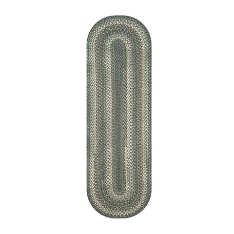 Homespice Ultra Durable Braided Rug Green Runner 110 X 60 Area Rug 328977 816-129221 Image 0