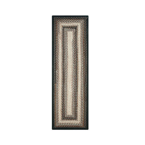 Homespice Ultra Durable Braided Rug Black Runner 110 X 60 Area Rug 329080 816-129224 Image 0