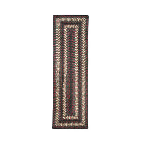 Homespice Ultra Durable Braided Rug Black Runner 110 X 60 Area Rug 329240 816-129230 Image 0