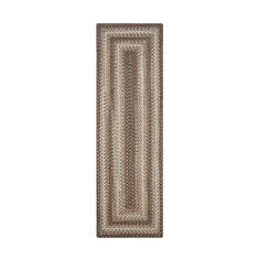 Homespice Ultra Durable Braided Rug Brown Runner 1'10" X 6'0" Area Rug 329622 816-129235