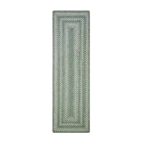 Homespice Ultra Durable Braided Rug Green Runner 110 X 60 Area Rug 329998 816-129240 Image 0