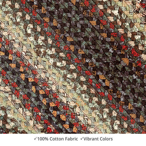 Homespice Cotton Braided Rug Black Oval 110 X 60 Area Rug 458094 816-129243 Image 1