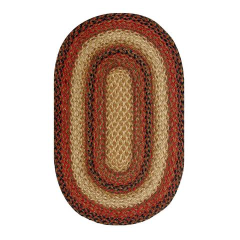 Homespice Jute Braided Rug Beige Oval 110 X 60 Area Rug 509048 816-129267 Image 0