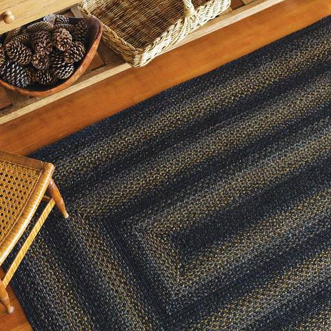 Homespice Jute Braided Rug Black Oval 110 X 60 Area Rug 509703 816-129277 Image 1