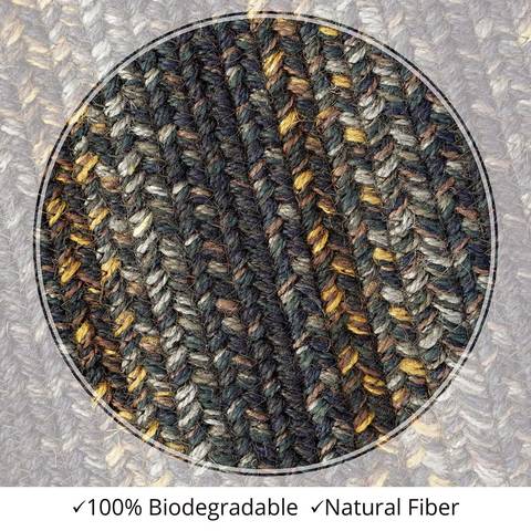 Homespice Jute Braided Rug Black Oval 110 X 60 Area Rug 509703 816-129277 Image 2