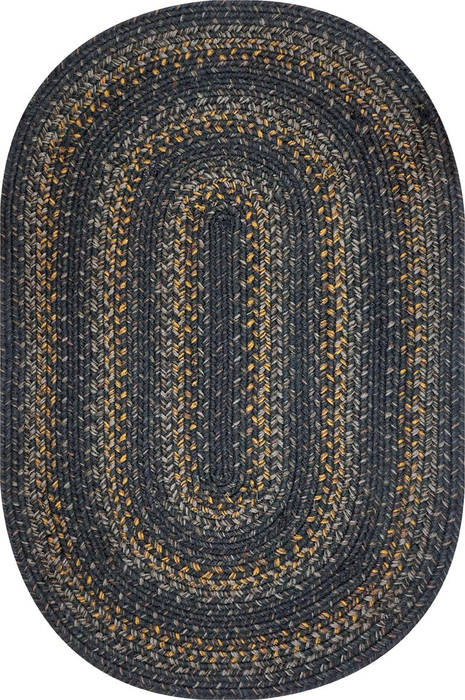Homespice Jute Braided Rug Black Oval 110 X 60 Area Rug 509703 816-129277 Image 0