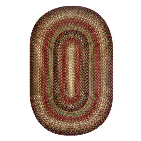 Homespice Jute Braided Rug Red Oval 110 X 60 Area Rug 509710 816-129278 Image 0