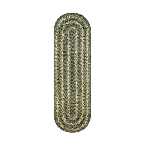 Homespice Jute Braided Rug Green Oval 110 X 60 Area Rug 509741 816-129281 Image 0